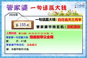 155期澳门高清管家婆