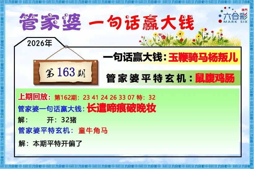 163期澳门管家婆