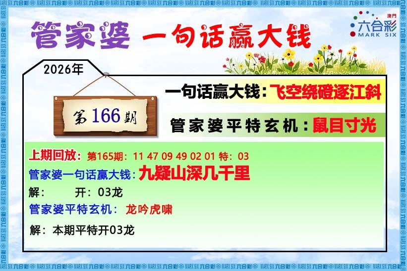 166期澳门管家婆