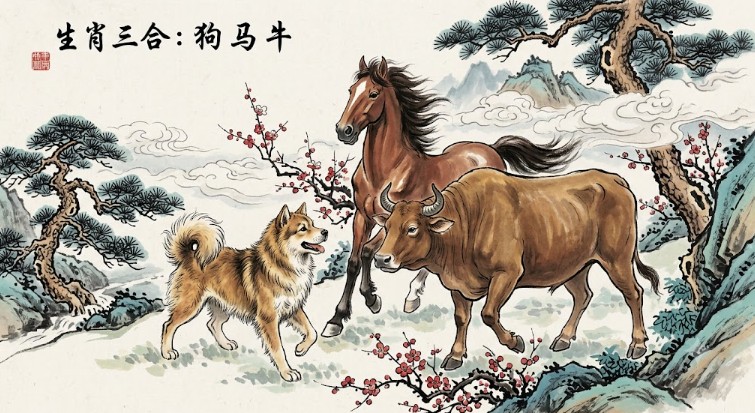 狗马牛生肖图