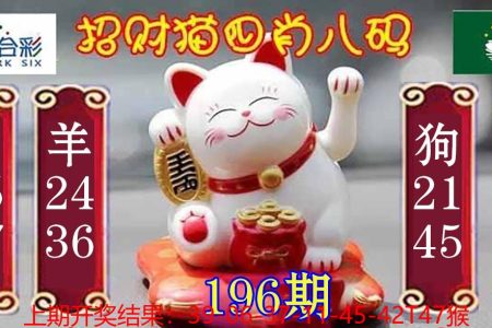 招财猫四肖八码