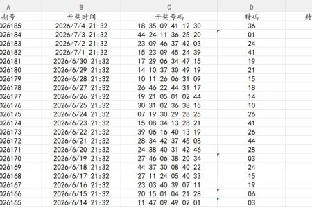 澳门六合彩开奖数据表格